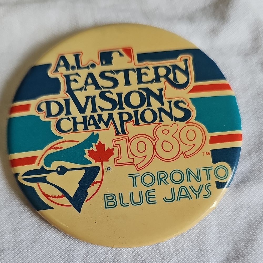 Toronto Blue Jays 1989 Eastern Divsion Champions 3" Button Pinback Pin